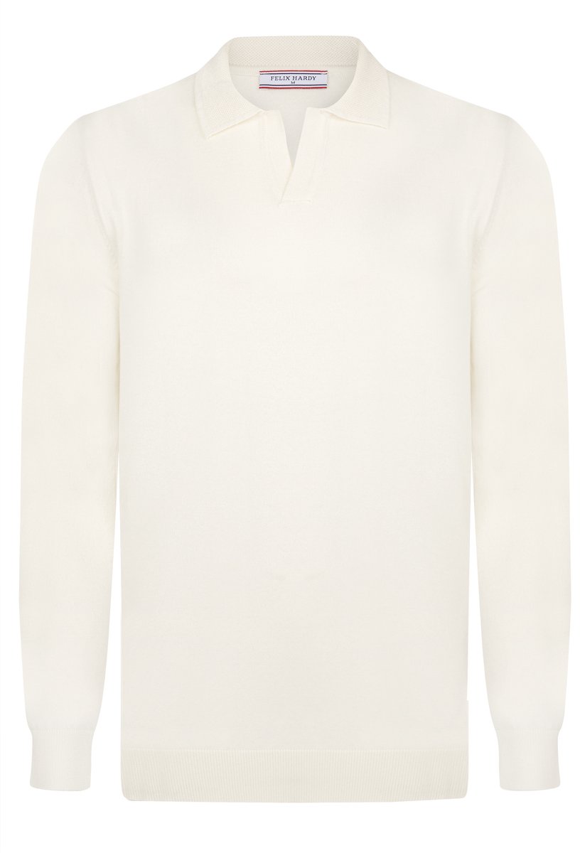 Felix Hardy Trui Met Polokraag - 100% Katoen Heren Ecru - S