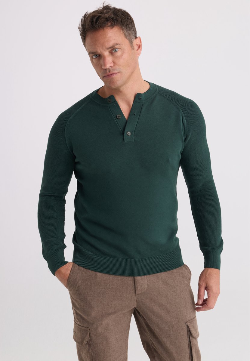 Felix Hardy Trui Met Ronde Hals - 100% Katoen Heren Donkergroen - 2Xl