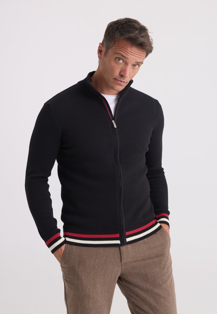 Felix Hardy Vest Met Volledige Ritssluiting - 100% Katoen Heren Zwart - S