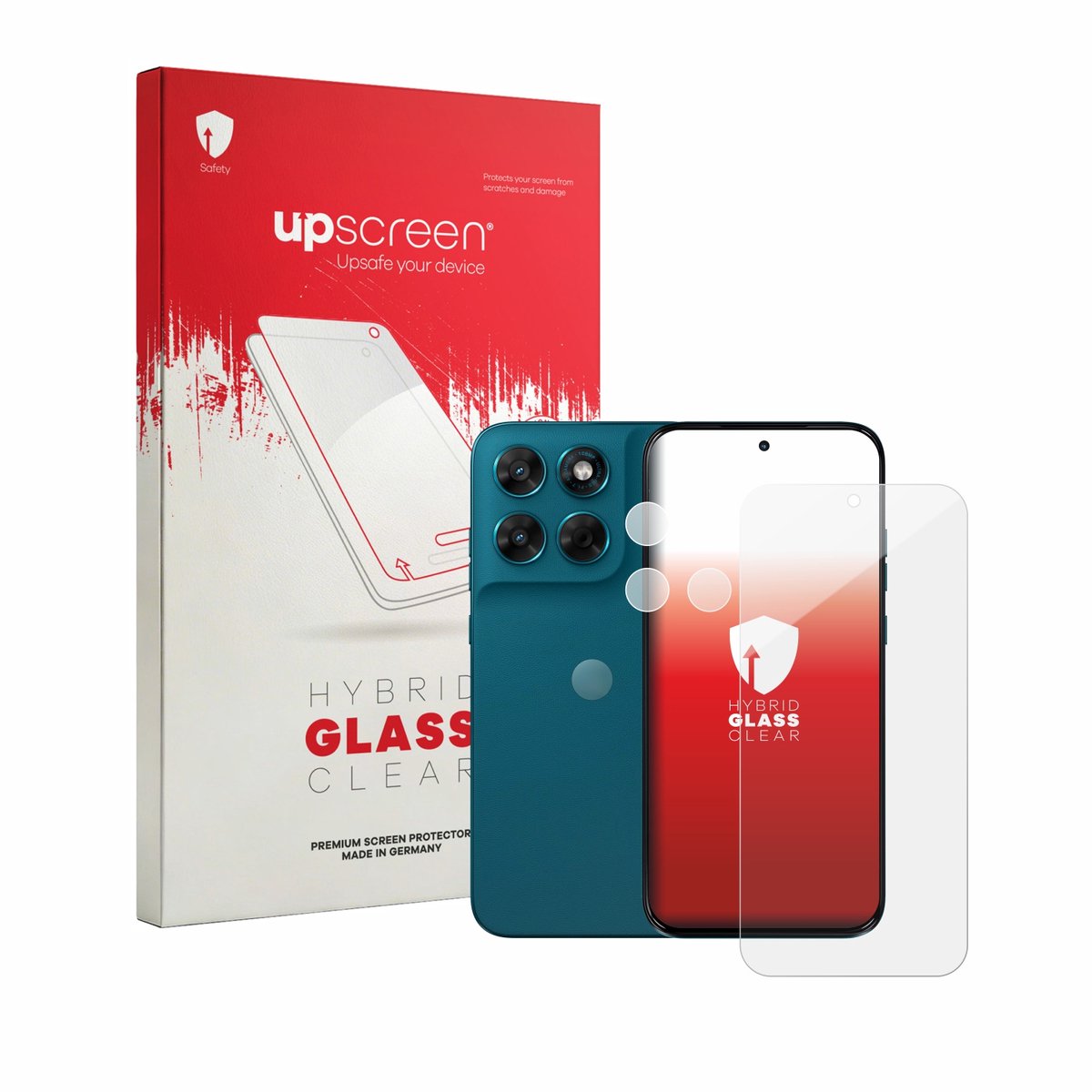 upscreen - Screenprotector voor Motorola Moto G77 (Voor+Camera) - Folie Beschermfolie Beschermglas transparant