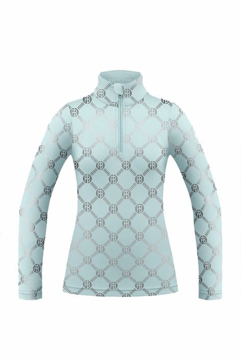 Poivre Blanc 1940 Monogram Technisch Baselayer Shirt Mono Aloë Blauw