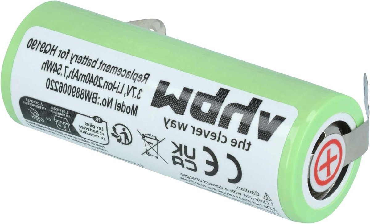 Vervangende Accu - Scheerapparaat Batterij - Apparaat Gebruik - Hoge Capaciteit - 2040 mAh - Zwart