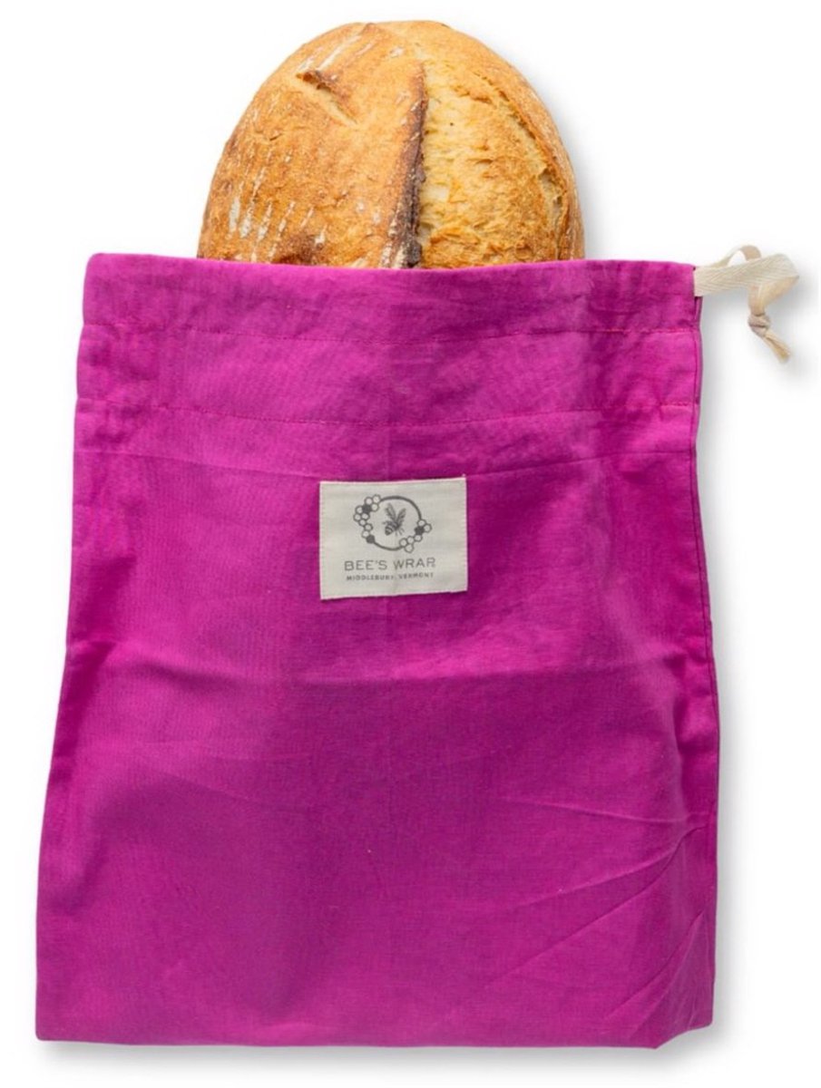 Bee's wrap Artisan Bread Bag - Magenta/Meadow Magic Lined