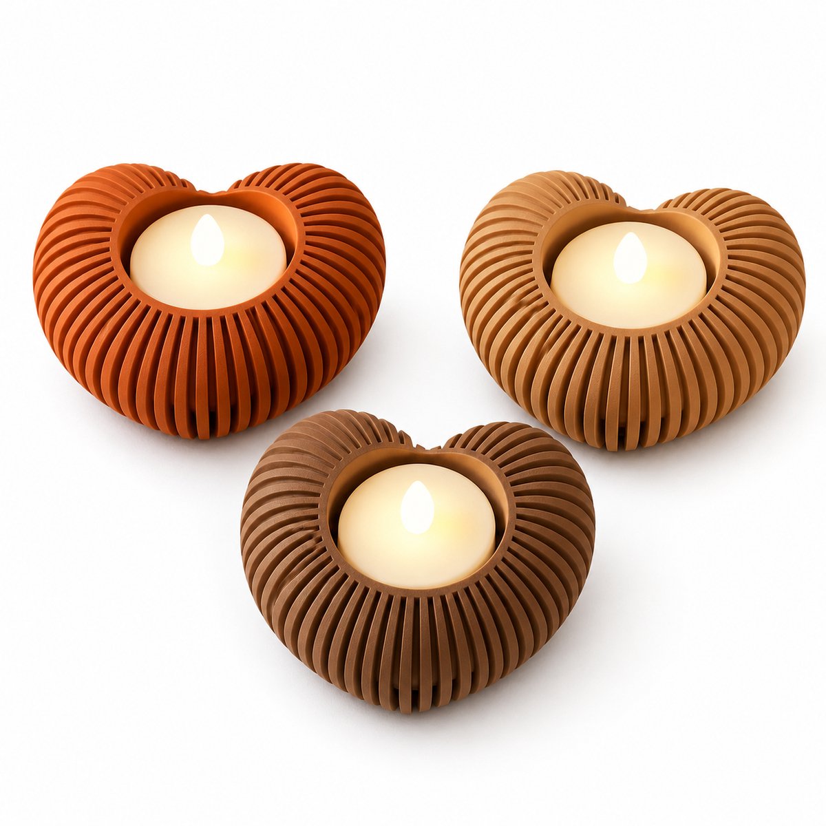 Hart LED-Theelichthouder – 3D Geprint