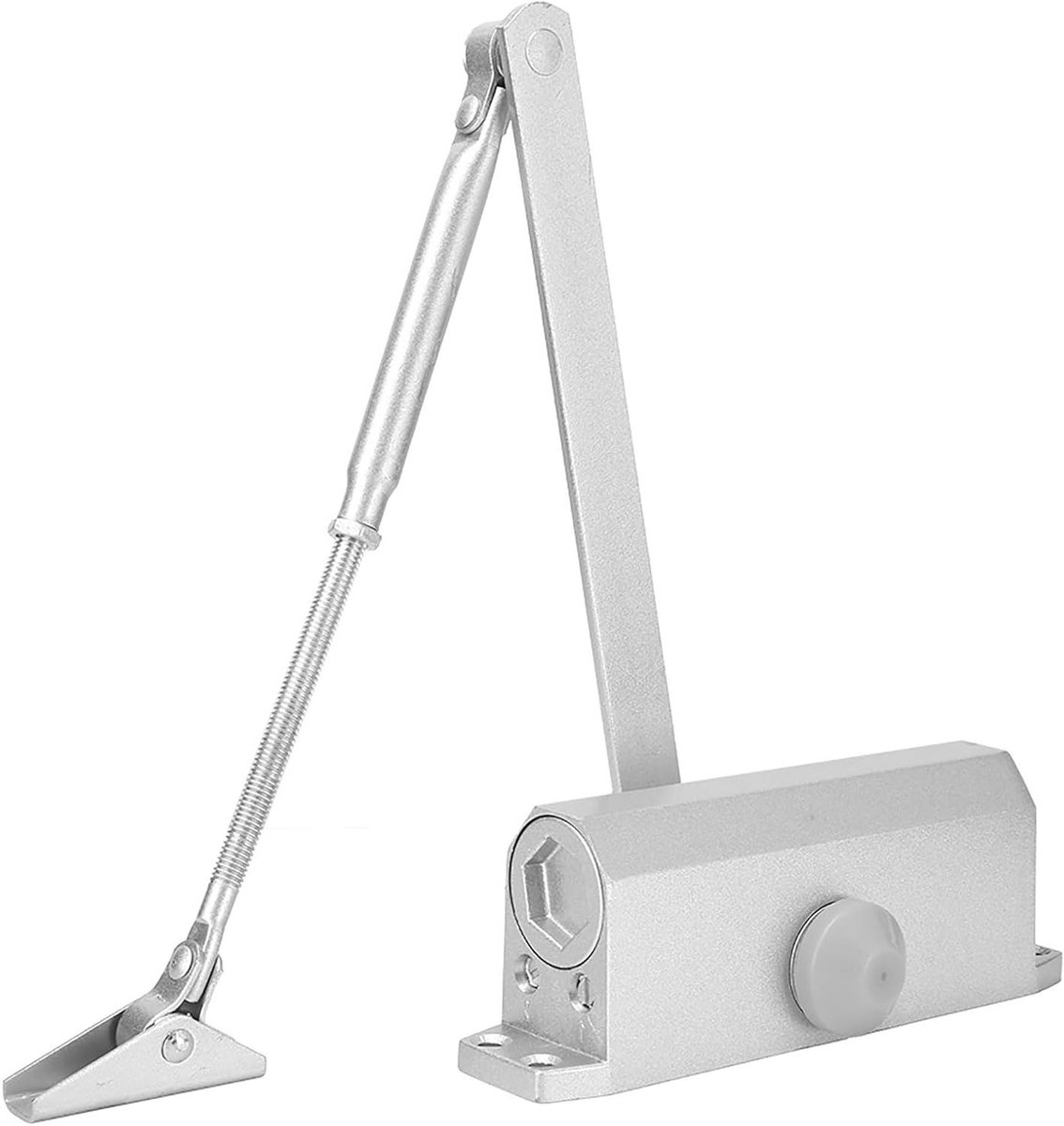 Hydraulische Deurdranger - Automatische Deurdemper - Stille Deur Sluiten - Dubbele Klepbediening - 180 Graden Openen - Aluminiumkleurig