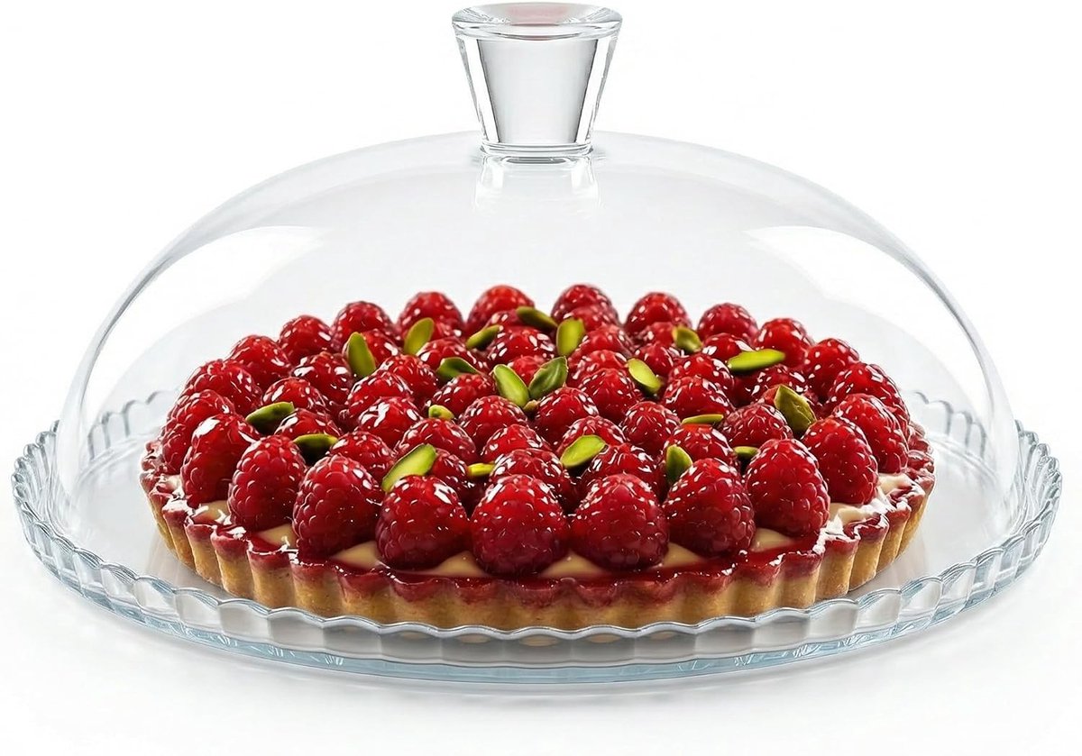Taartstandaard - Transparant - 32,2 cm - Hoogwaardig Glas - Voor Taarten en Desserts