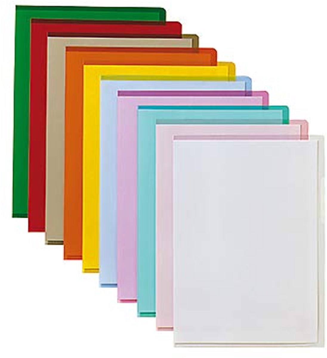 Documentenhoezen A4, groen, 150 micron - 100 stuks