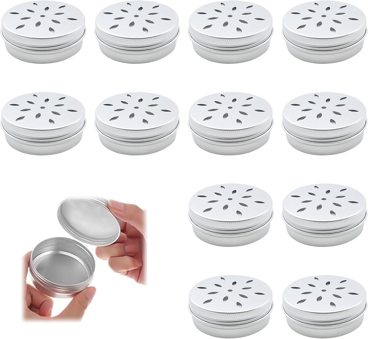 12 Stuks Geurcontainers voor Honden, 2 fl oz, Aluminium Geurblikken met Ventilatie, Duurzaam en Eenvoudig in Gebruik voor Training en Geurbeheer