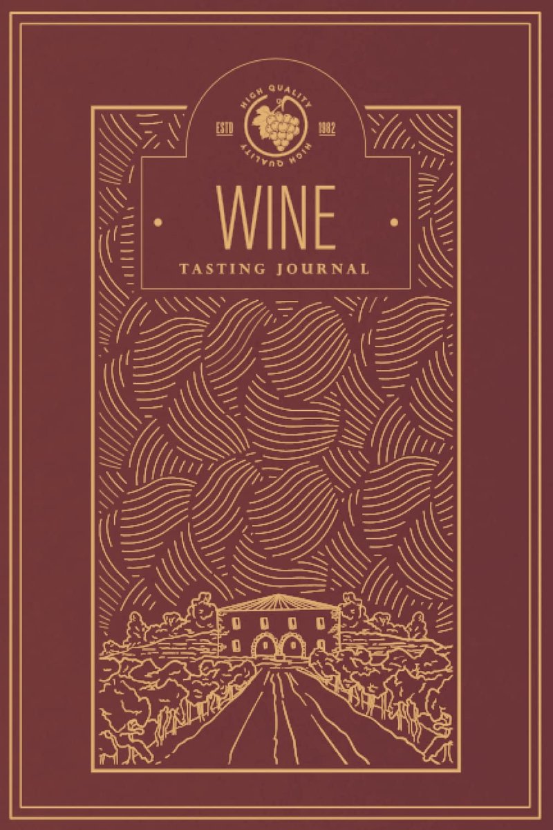 Wine Tasting Journal: Notebook For Wine Tasting Notes & Impressions For Wine Lovers - Wine Label Design - Red - ShopVlot
