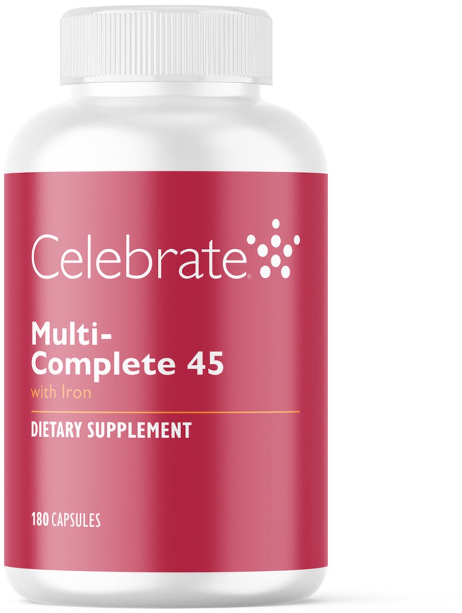 Celebrate Multi-Complete 45 multivitamine met IJzer 45 mg – maagverkleining/gastric bypass – 180 capsules