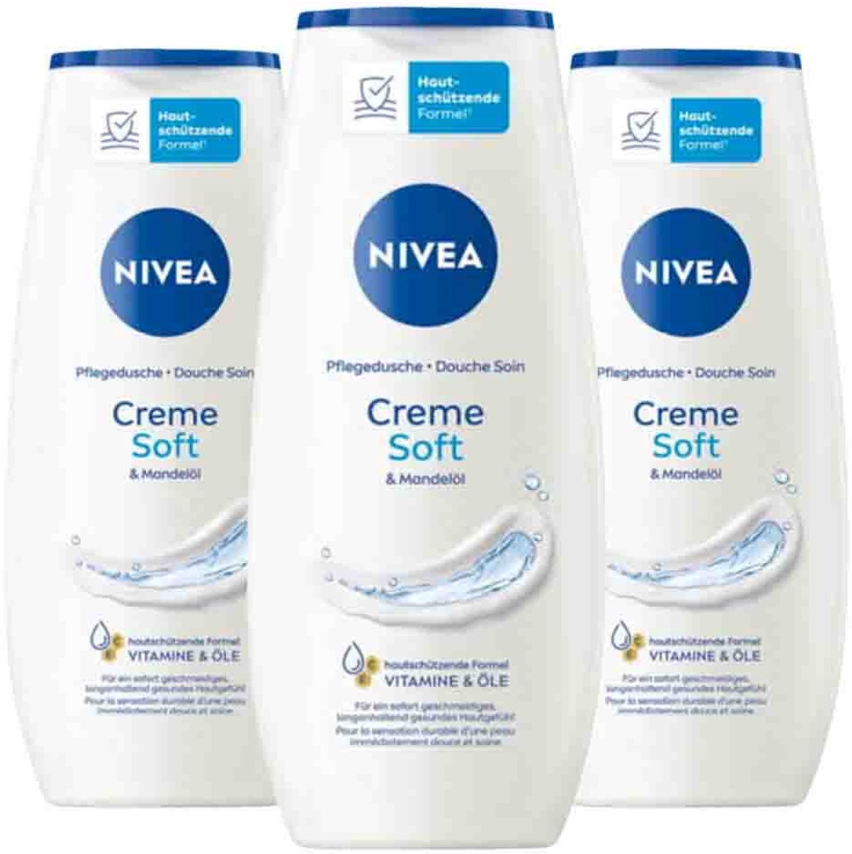 NIVEA - Douchecrème Soft - 3 x 250 ml - Voordeelverpakking