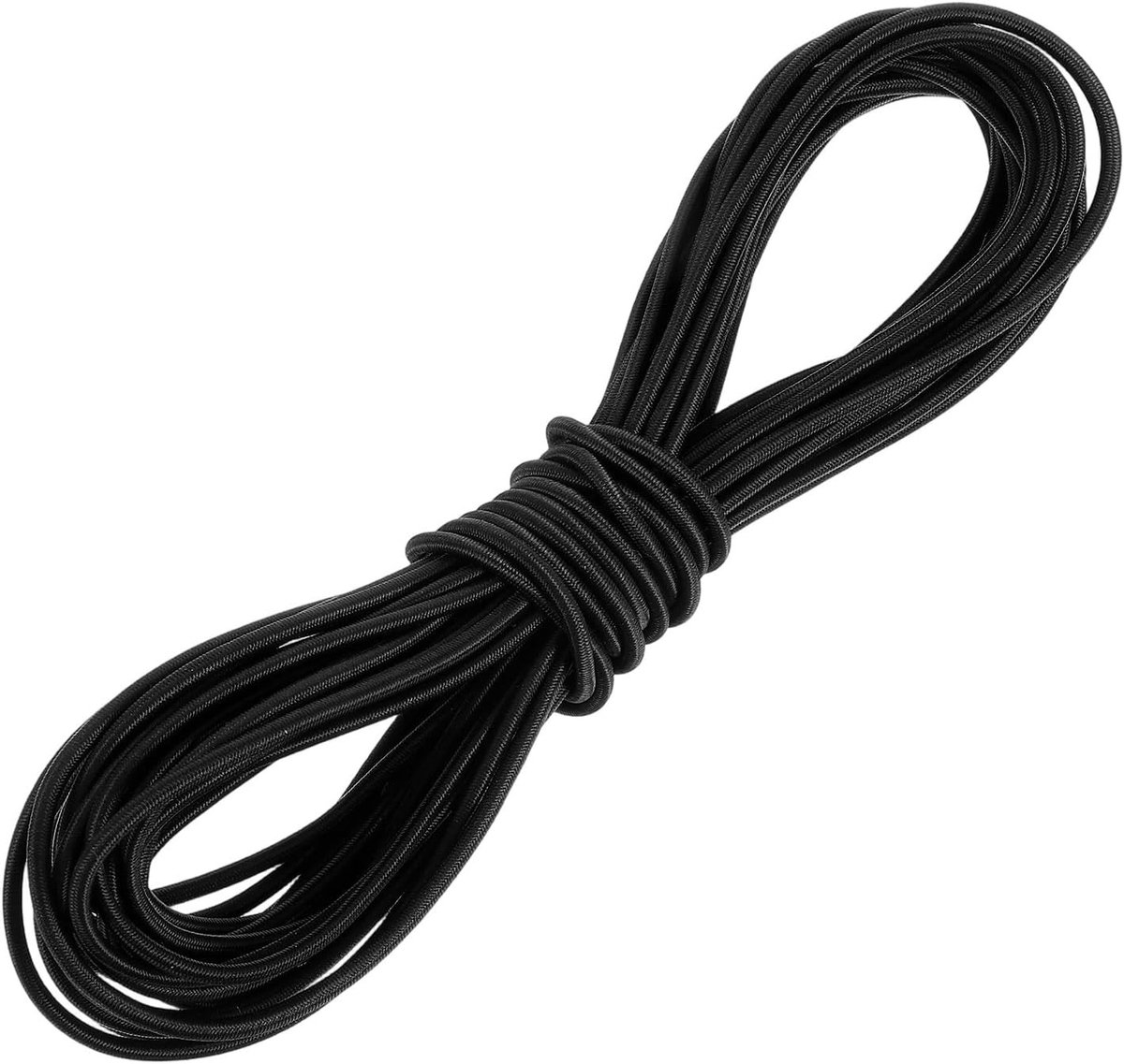 Elastisch Rubberen Koord - Zwart - 10 m - 3 mm Dikke Elastische Draad voor Maskers en Doe-Het-Zelfprojecten