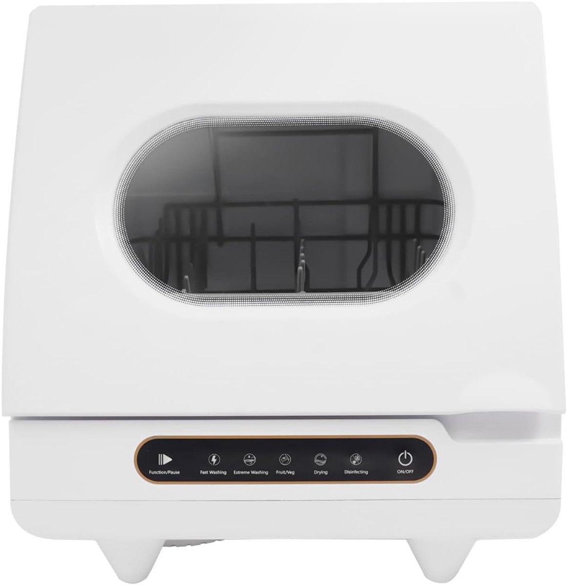 Allvia® Mini Vaatwasser - Kleine Vaatwasser - Vrijstaande Vaatwasser - met 2 Spoelmodi - 5 Functies - 360° Roterende Waterstraal
