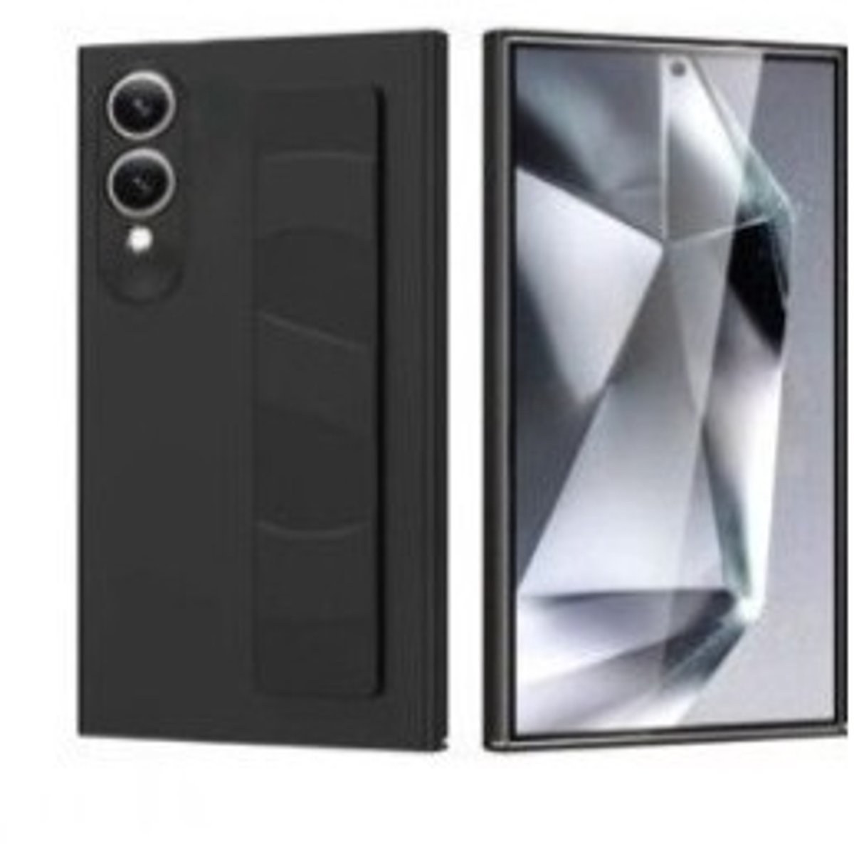 Casemania - Backcover - Samsung Z Fold 8 – Elastische Polsband Armor Case – Zwart