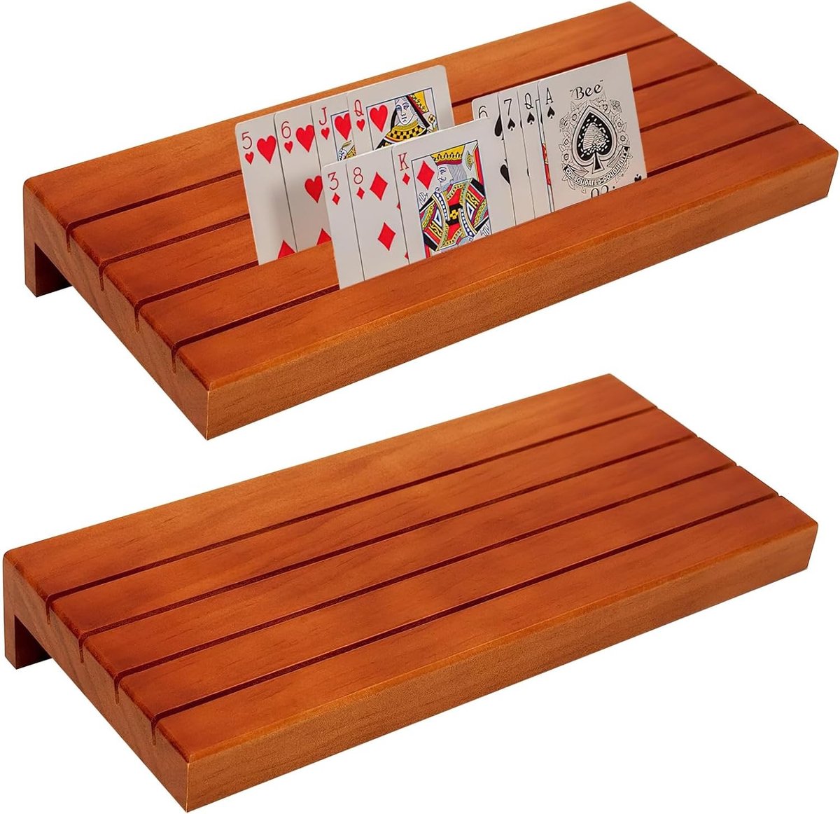 Kaarthouder Spelletjes - Houtkleur - 33 cm - Vrije Handen - Voor Kinderen en Senioren