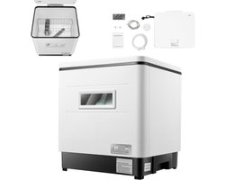 Allvia® Mini Vaatwasser - Kleine Vaatwasser - Vrijstaande Vaatwasser - 360° Roterende Waterstraal - 800W - Roestvrij Staal