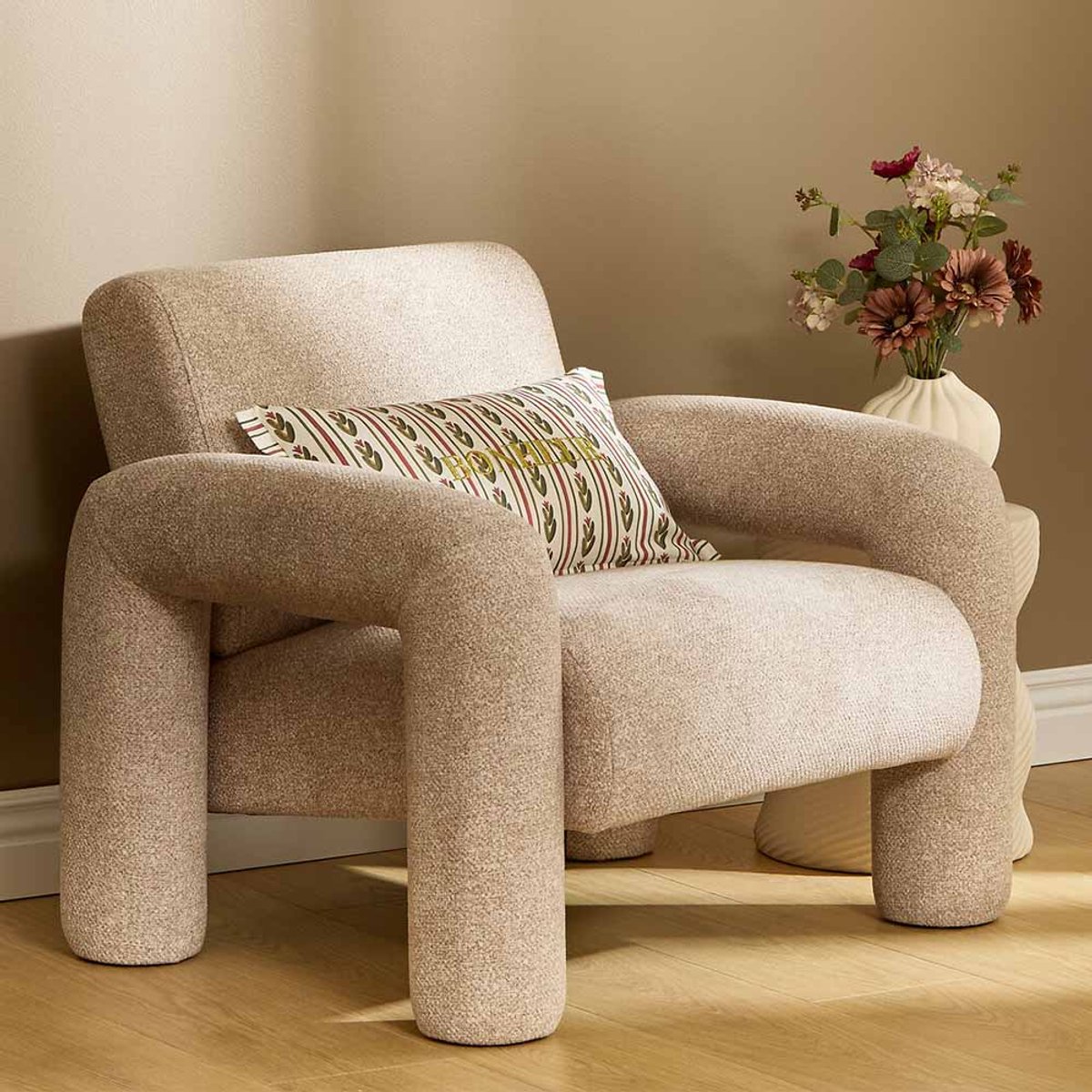 Fauteuil Aélis Beige
