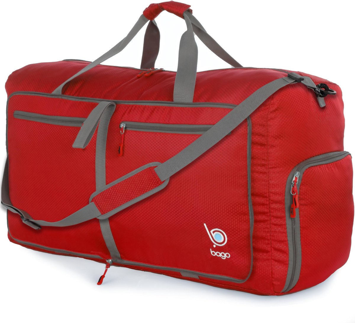 Bago 80L Duffle Bag for Women & Men - 27" Travel Bag Large Foldable Duffel Bag (Red) - ShopVlot