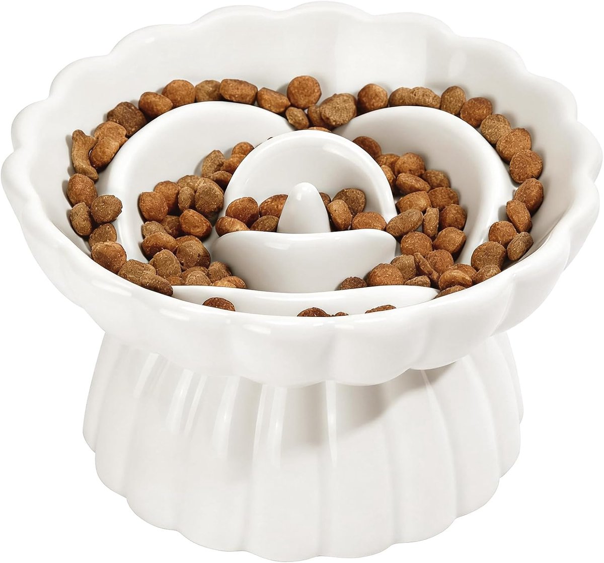 Keramische Kom, Voerbak Voor Huisdieren, Voerbak Voor Katten, Voerbak Voor Honden, Voerbak Voor Katten Met Hoge Poten, Voerbak Voor Katten(wit)