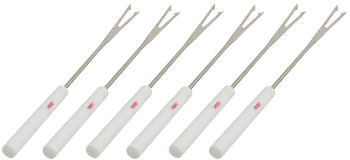 Swiss Design Roestvrijstalen fonduevorken - 6 stuks