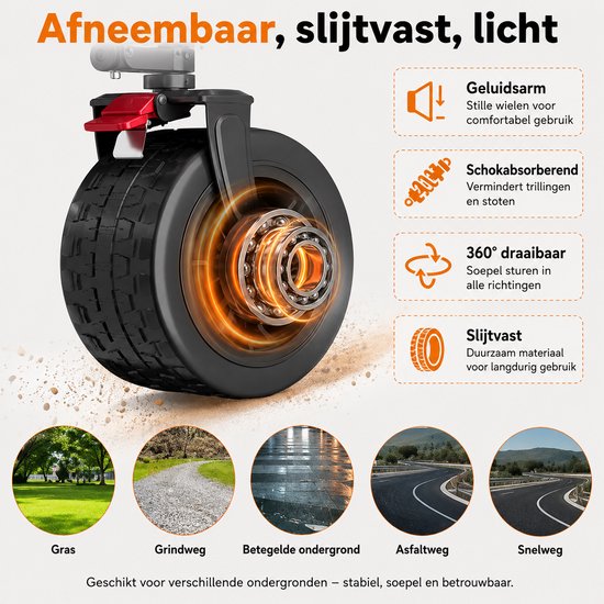 VILIMA - Bolderkar - Bolderkar opvouwbaar - Laadvermogen tot 200 Kg - 300 L - Lange levensduur - 63x118x66cm - Met duwstang - Zwart — afbeelding 4