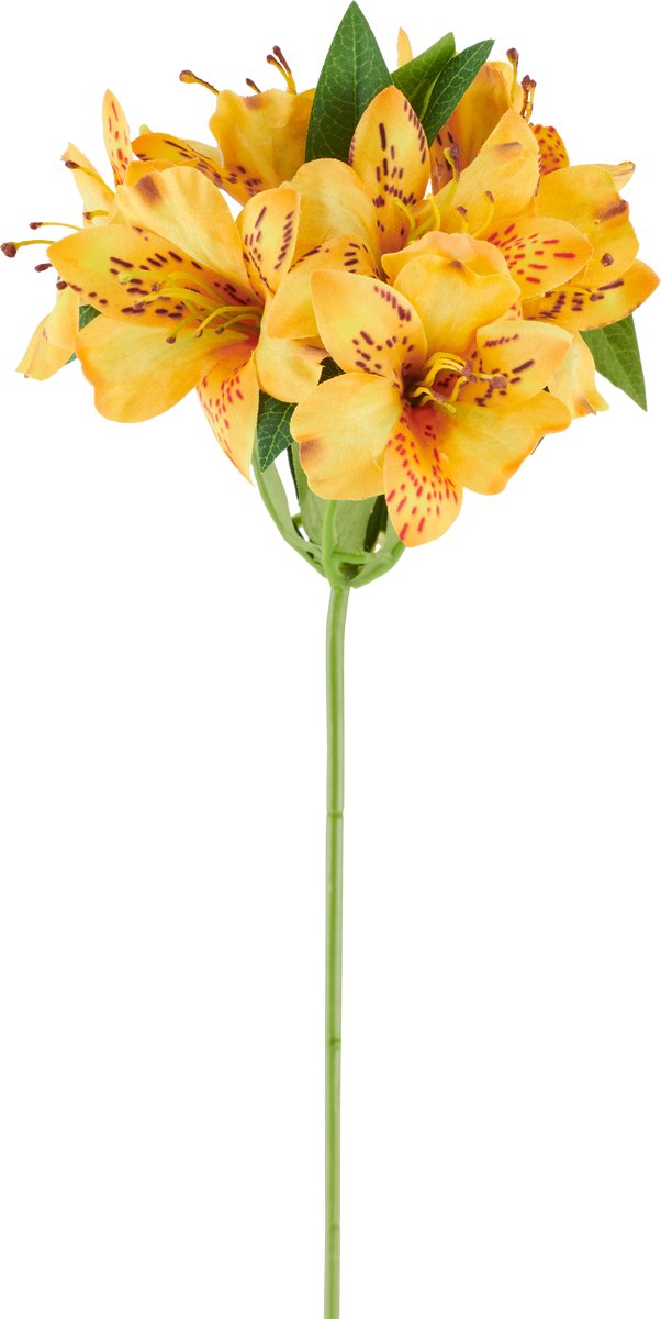 Easyplants | Kunstbloem Alstroemeria 47 cm geel | Zijde | Nepbloemen | geel | Onderhoudsvrij | Kant-en-klaar