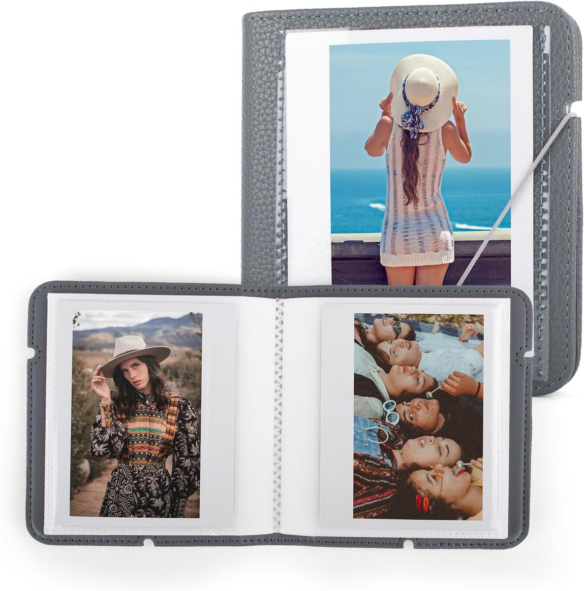 MUZIRI KINOKOO Fotoalbum met 28 vakken voor Instax WIDE EVO/Link WIDE/WIDE 400 Instant Camera Film, PU Lederen Album - ShopVlot