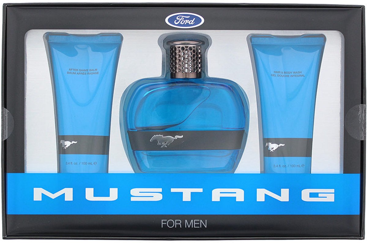 Ford Mustang Blue Gift Set 100 ml EDT + 100 ml Shower Gel + 100 ml After Shave Balm