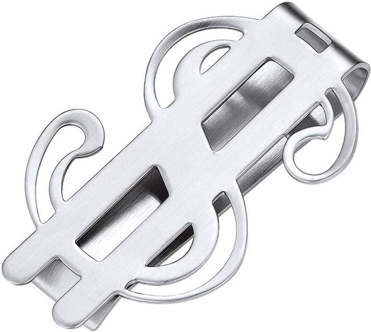 Minimalistische geldclip voor mannen, roestvrij staal/verguld/zwart verzenden geschenkdoos, Dollar-goud