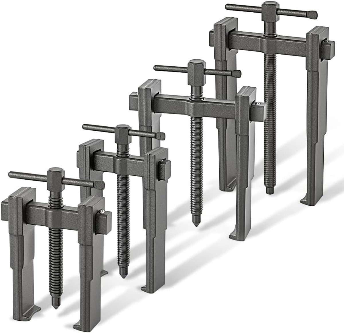 4-delige lagertrekker, 20 - 85 mm, tweekaak tandwiellagertrekker, speciaal dunne klauwtrekker, gereedschap 3 + 4 + 6 + 8 inch, kogellagertrekker, polradtrekker 1-4,5 ton