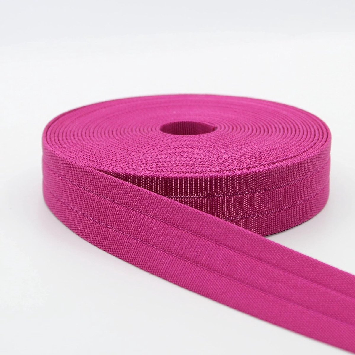 5 meter ribriem, polyester, verschillende kleuren, 04, roze, 30 mm