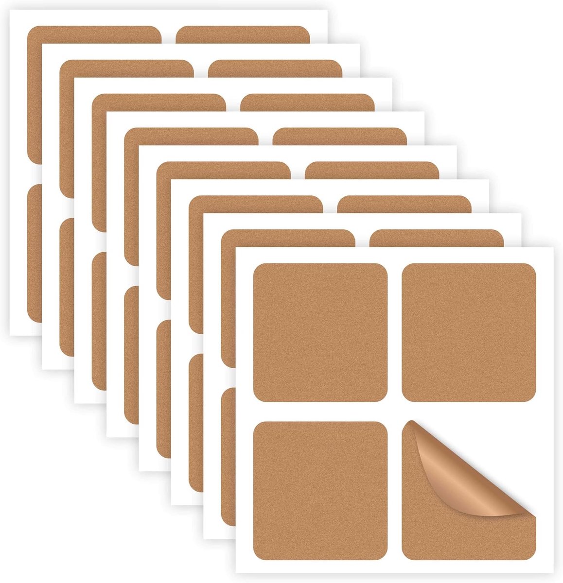 Anti-botsingsstickers voor glas, 32 stuks, 5,5 cm, vinyl, koper, schokbestendig, voor ramen en etalages (koper, 5,5 cm)