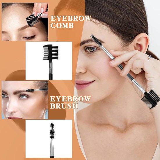 Set van 6 wimperkrullers, 6-in-1 wimperkrultang met wimperkam, 2-delige wimperkam, detailkwast, wenkbrauwborstel, professionele oogmake-up gereedschap — afbeelding 4
