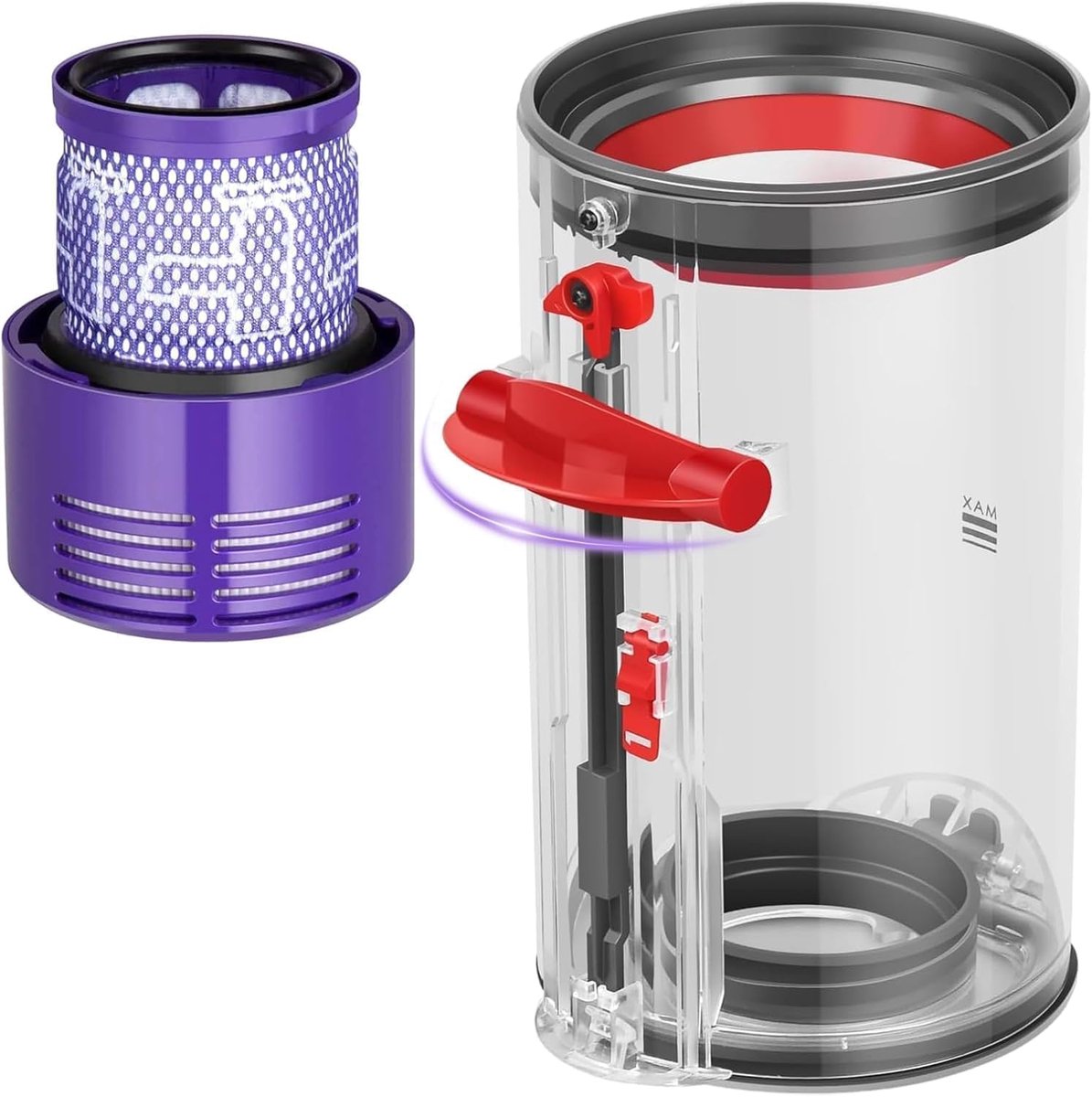 Vervanging van de stofbak compatibel met cycloon V10 Absolute V10 Animal V10 Animal Pro V10 Total Clean+SV12 draadloze stofzuigers, vervangende onderdelen voor de bus nr. 969509-01 (NIET geschikt voor
