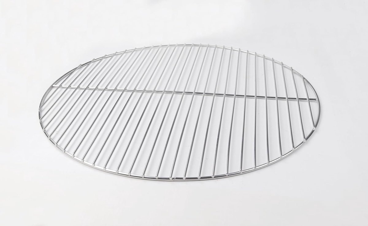 Roestvrij stalen grillrooster, 44,5 cm, robuust vervangend rooster voor kogelbarbecues van 45-46-47 cm, 4 mm buitenring en 3 mm staven, geschikt voor Weber 47 cm, roestvrij en duurzaam