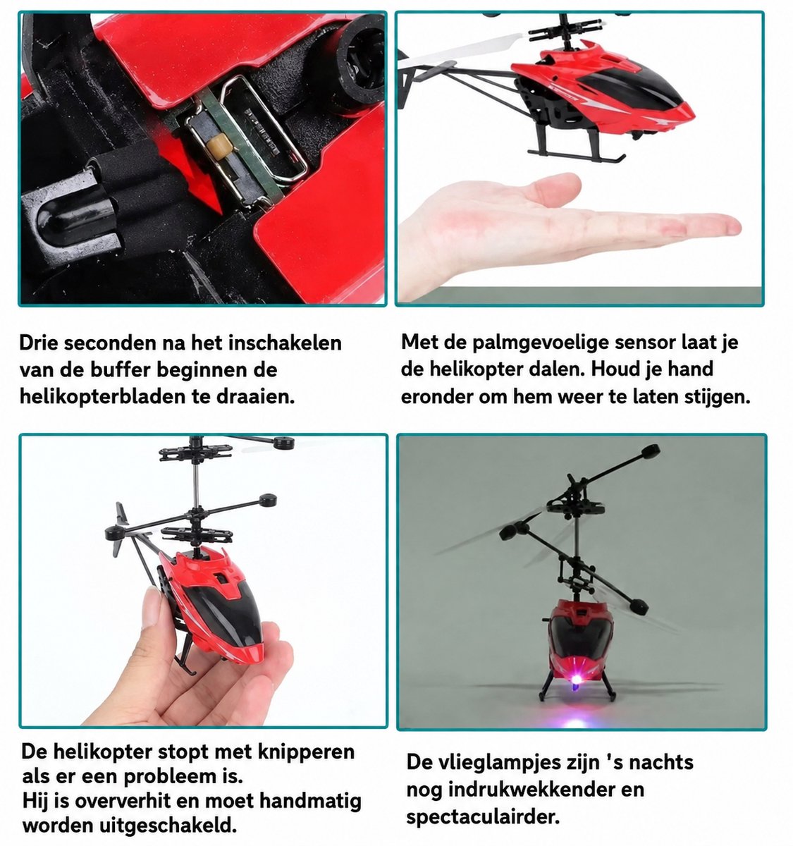 Mini Helikopter - Afstandsbestuurbaar - Drone - Helicopter — cadeau in Spellen & Speelgoed - foto 2