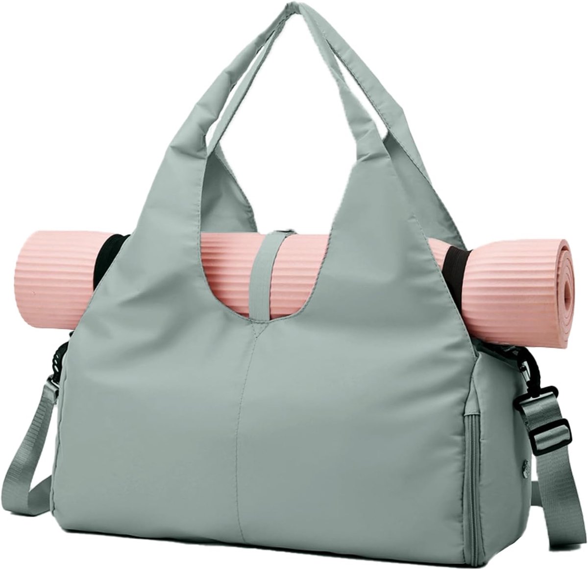 Waterdichte gymtas met schoenenvak en natte zak voor yogamatten en yoga-accessoires grote capaciteit draagtas voor vrouwen