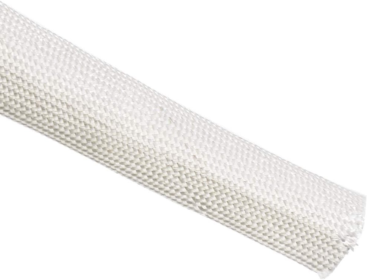 Isolatie hitteschild hittewerende slang huls 9.8Ft-16mm hoge temperatuur siliconen glasvezel wit