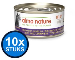 10x Almo Nature HFC - Kattenvoer Natvoer Blik - Gelei - Tonijn & Mahi Mahi - 70g