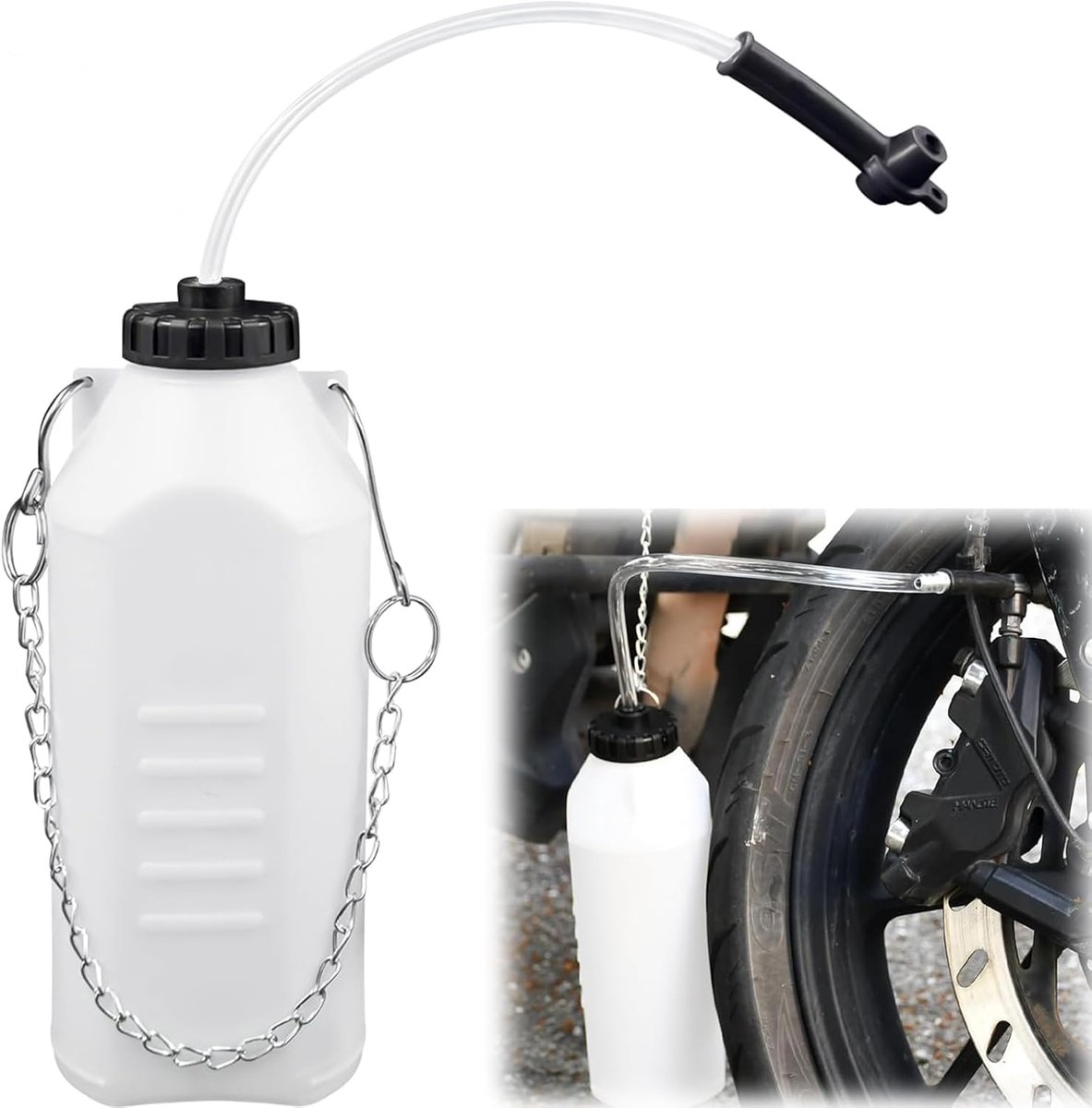 1 liter, opvangfles, voor remontluchting (A)