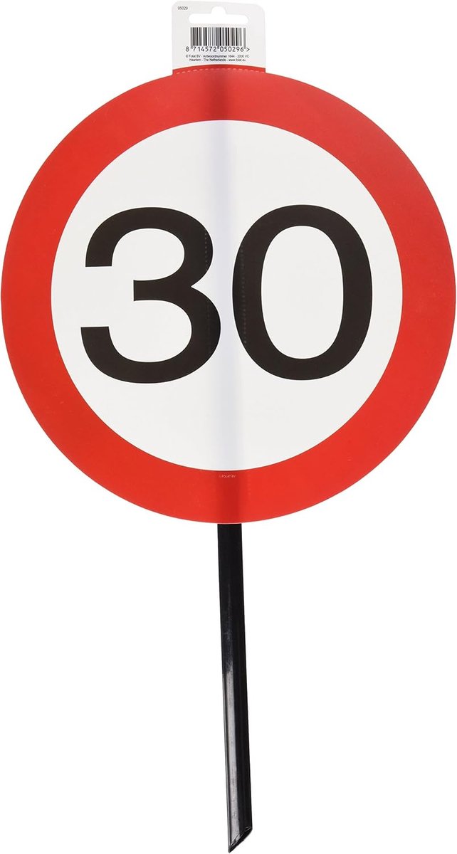 Party Garden Traffic Sign - 30e verjaardag