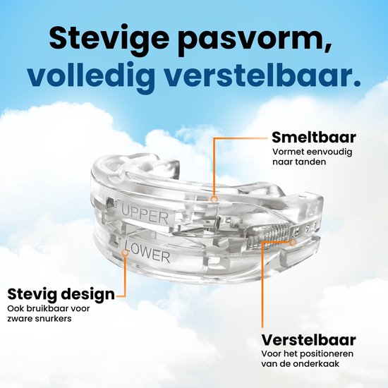 PurelyGoods® Snurkbeugel Max - Anti Snurk Beugel - Op Maat - BPA-vrij