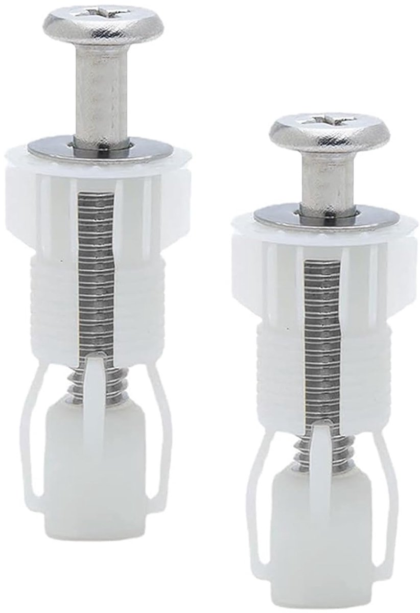 Toiletbrilbevestigingen, accessoires voor wc-bril, bevestigingsschroeven voor wc-bril, bevestigingsschroeven voor wc-bril, toiletbril, materiaal van nylon, stijl 2, 2 stuks