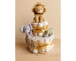 Little Dutch Safari Friends Luiertaart Neutraal - babyshower - kraamcadeau