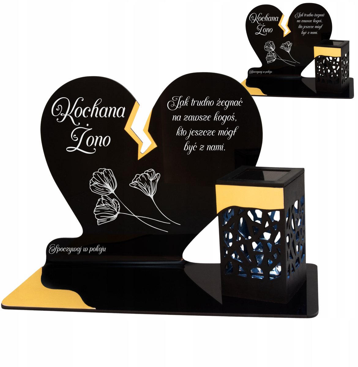 Merkloos Zonne-Graflicht Hart met Blauwe LED - Elegant Reminder