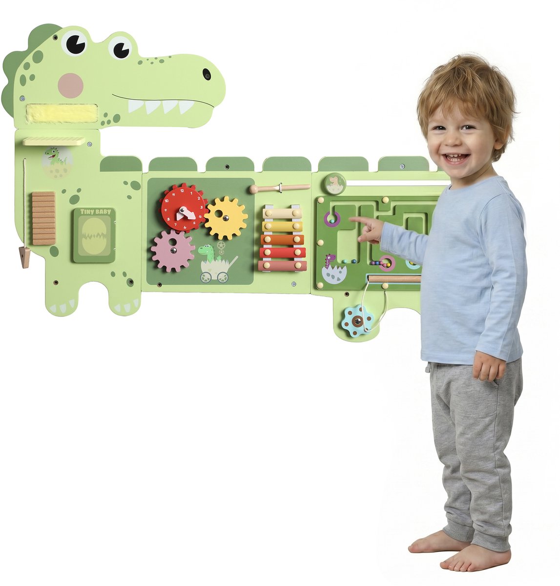 AIYAPLAY Busy Board - MDF, multiplex - 87 x 52 x 5,5 cm - Groen