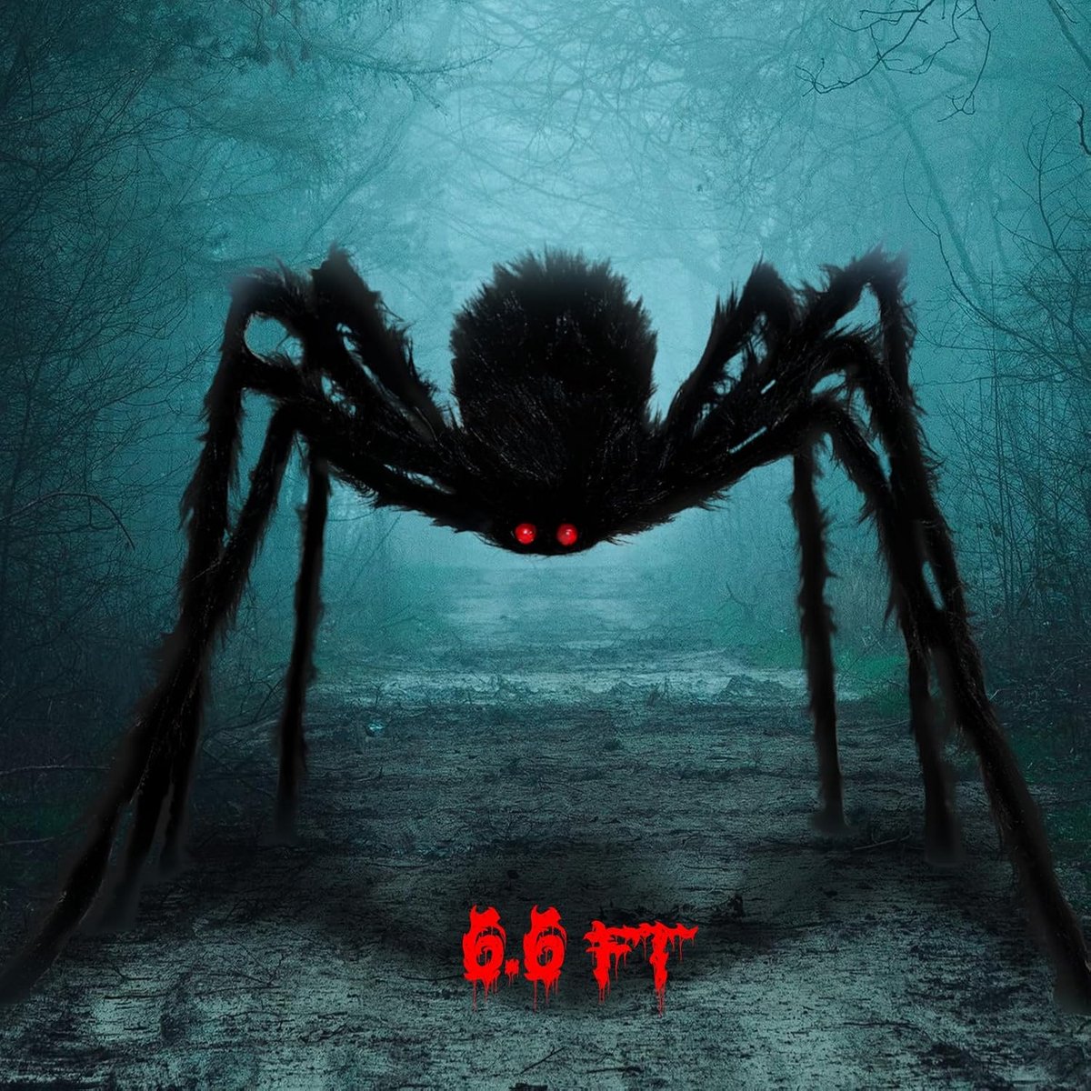 Halloween decoratie - Decoratie voor terras of tuin – Gigantische spin voor Halloween buitendecoratie - Griezelige buitendecoratie rekwisiet - Voor spookhuis en decoratie - Zwart