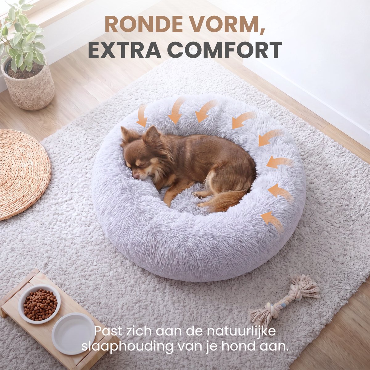 Pebble Pebble Orthopedische Donut Hondenmand - afbeelding 5