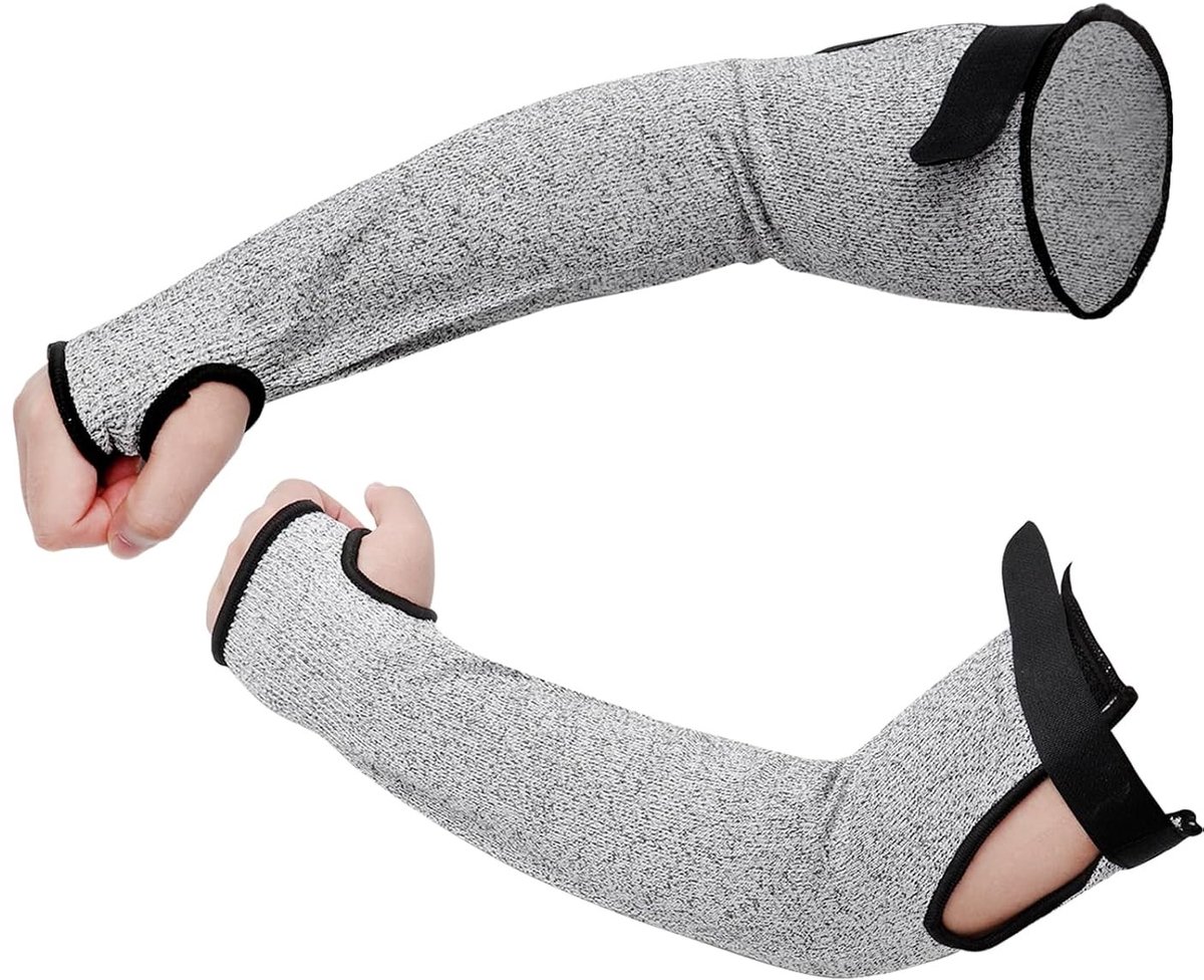 Snijbestendige mouwen voor bescherming van de onderarmen, ademend en ideaal voor tuinieren, koken en handwerken, met extra stikselbescherming en comfortabele pasvorm