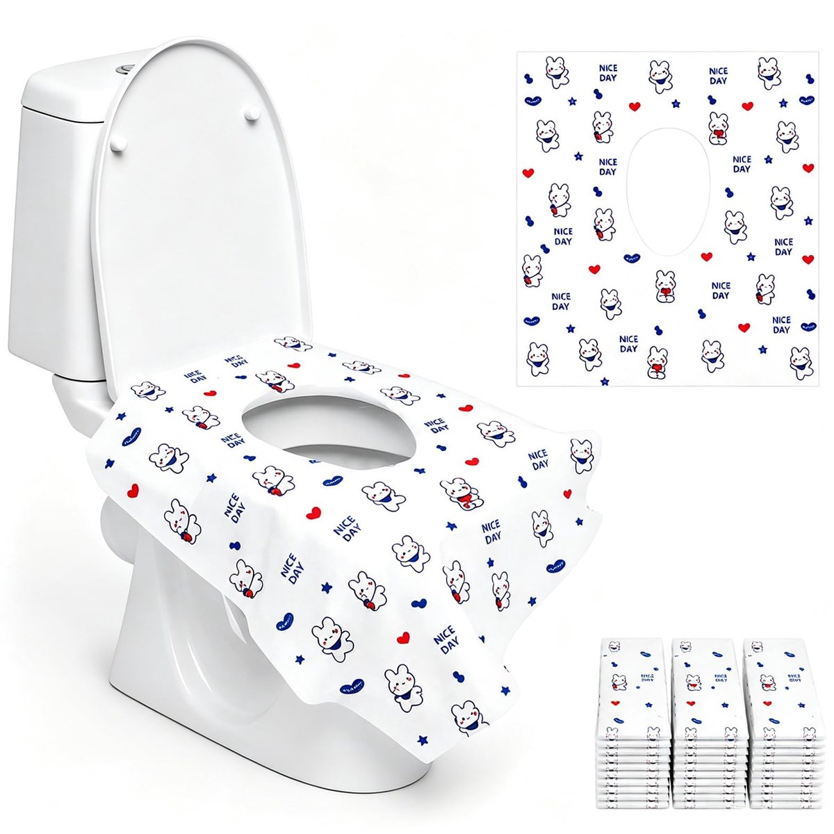 SolidKeus - 30 Wegwerp Toiletbeschermers voor Hygiënisch Gebruik